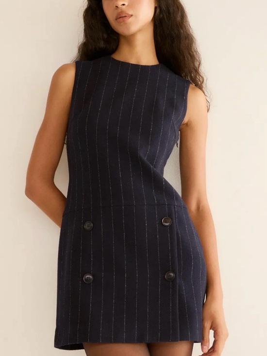 Doen Dresses & Skirts - Doen Navy Pinstripe Dress